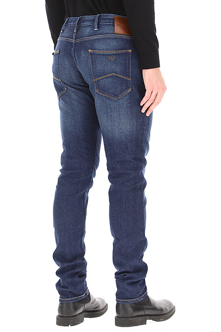 Emporio Armani Denim Trousers in Blue for Men Mens Clothing Jeans Tapered jeans 