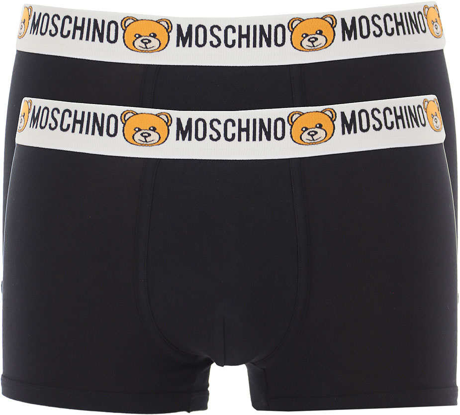 Taille 30" MOSCHINO en Coton Extensible Boxer Trunk Men's Small ** NOUVEAU ** Noir 