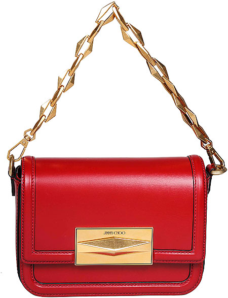 Jimmy Choo Shoulder Bag for Women on Sale, Red, Leather, 2023