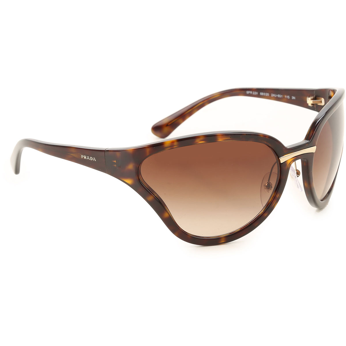 Prada PR 01OS Women's Square Sunglasses, Tortoise/Brown Gradient at John  Lewis & Partners