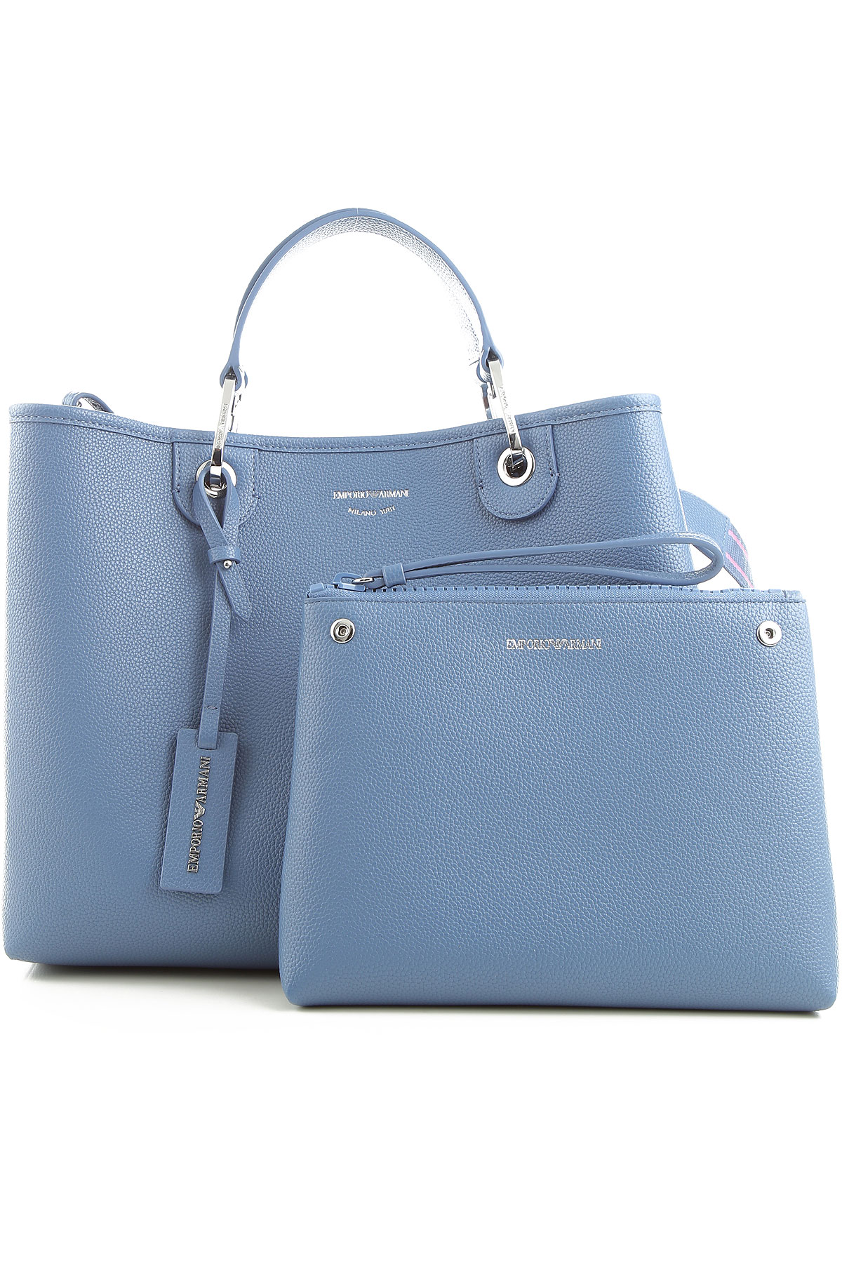 ARMANI EXCHANGE: tote bags for woman - Sky Blue | Armani Exchange tote bags  9428953R708 online at GIGLIO.COM
