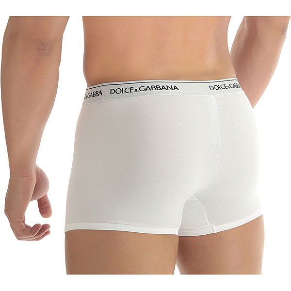 Mens Clothing Underwear Boxers Dolce & Gabbana Cotton White Double Pack Boxers for Men 