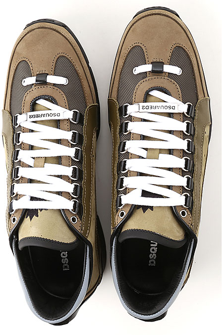 dsquared2 military green sneakers