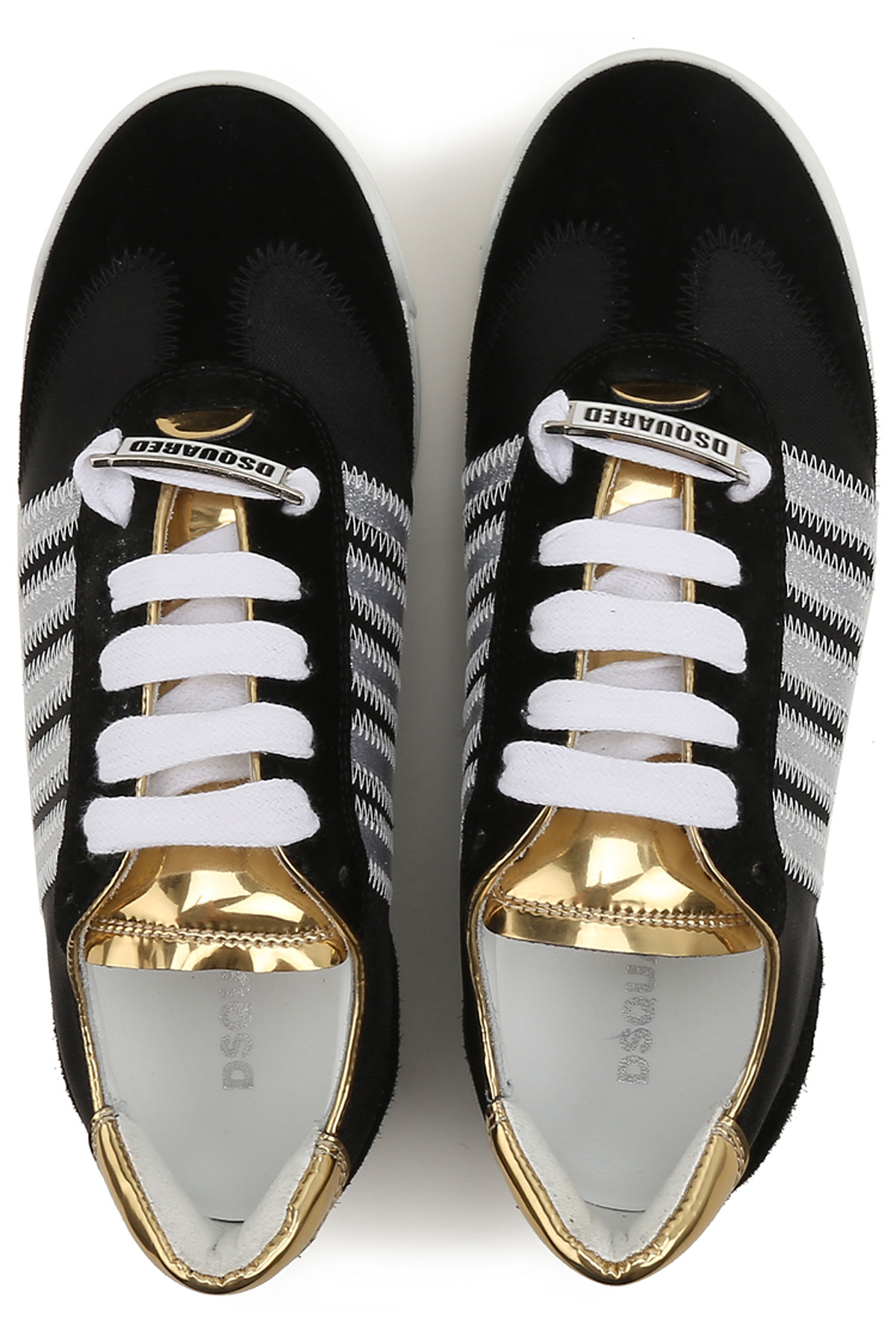 dsquared shoes black gold