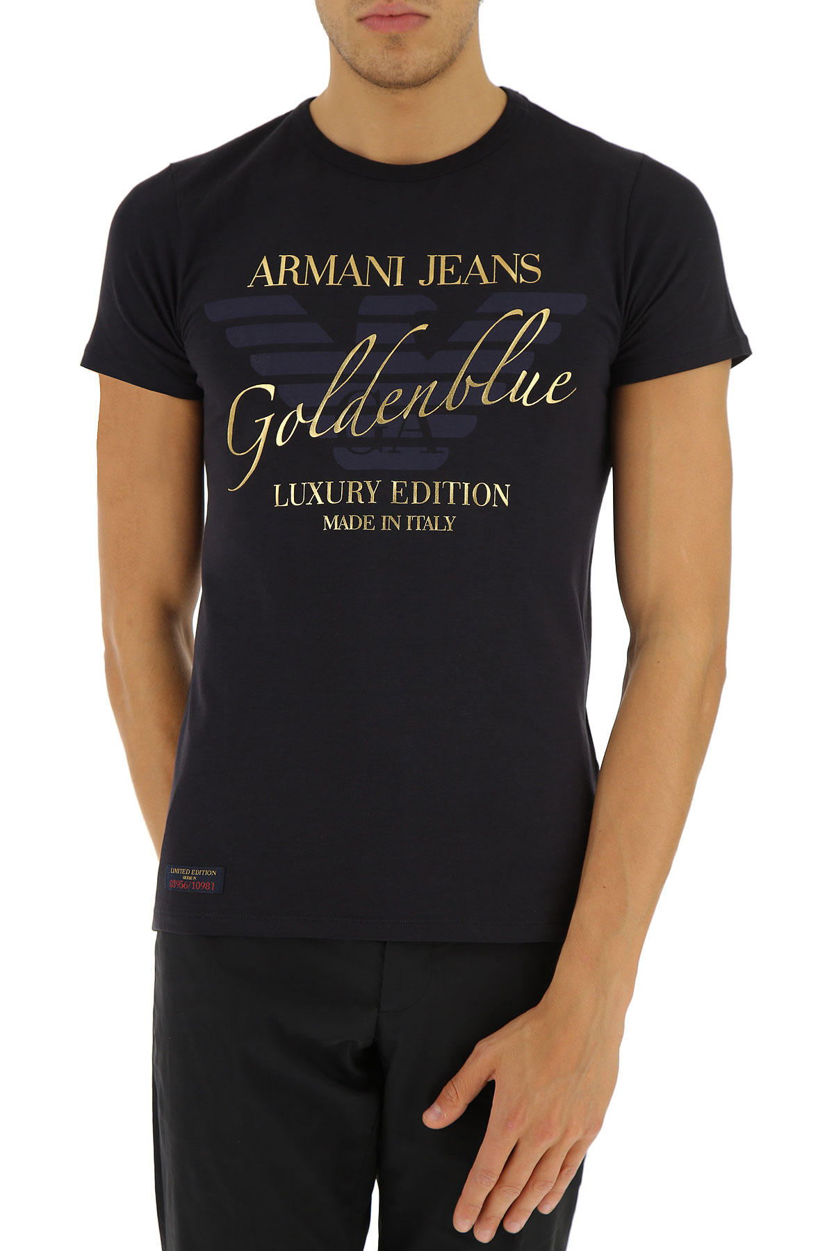 armani jeans golden blue luxury edition