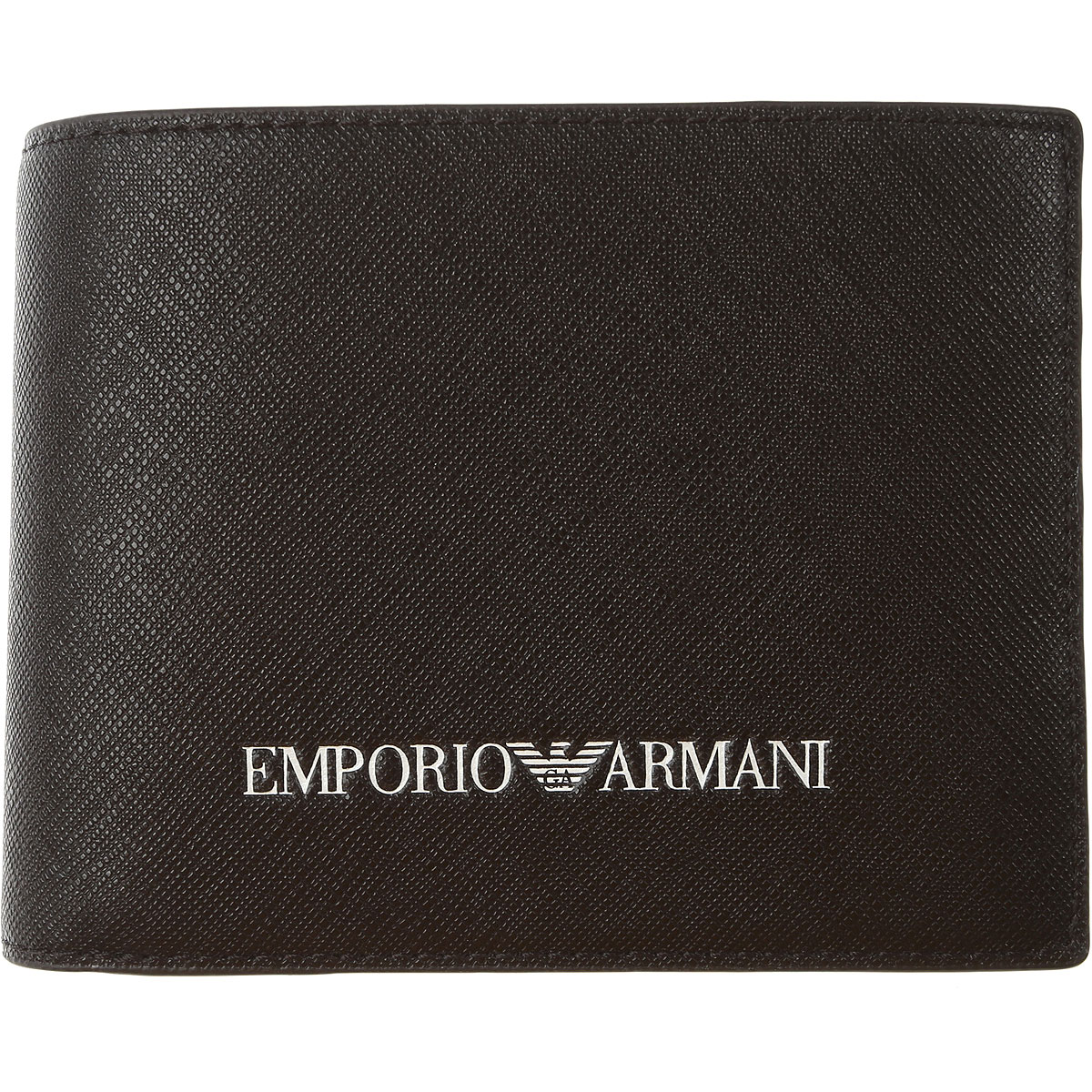 Tumbled leather wallet with coin pocket | EMPORIO ARMANI Man