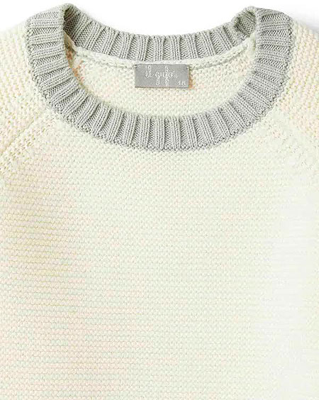 Il Gufo lace-collar long-sleeve pyjamas - White