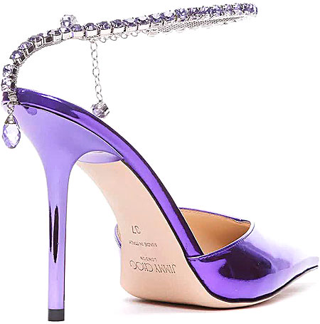 Jimmy Choo Purple Satin Jewelled Kendal Heels Size 36.5 USED Gently Worn |  eBay