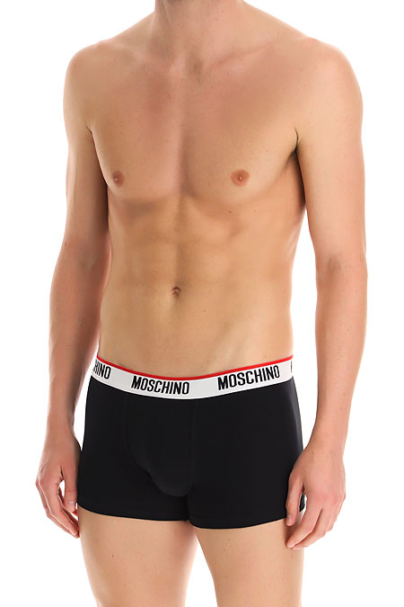 MOSCHINO Mens TXT Waist Wide-band Underwear Elastic Fitted Short Boxer  Trunks XL