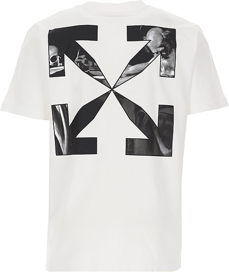 Off-White T-shirt with logo, Men's Clothing