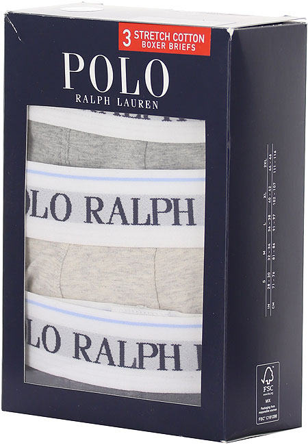 Polo Ralph Lauren Underwear Stretch Cotton Boxer Brief 3-pack