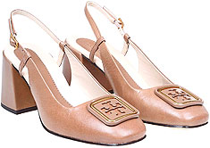 sandalias y chanclas de Sandalias planas Mujer Zapatos de Zapatos planos Sandalias abiertas con detalle de cuentas Tory Burch de Cuero de color Naranja 