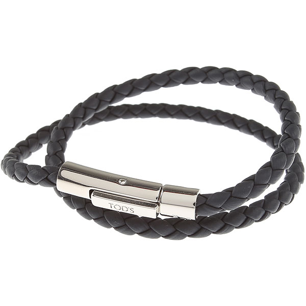 Man BLACK MyColors Bracelet in Leather XEMB1900200FLRPZB999 | Tods